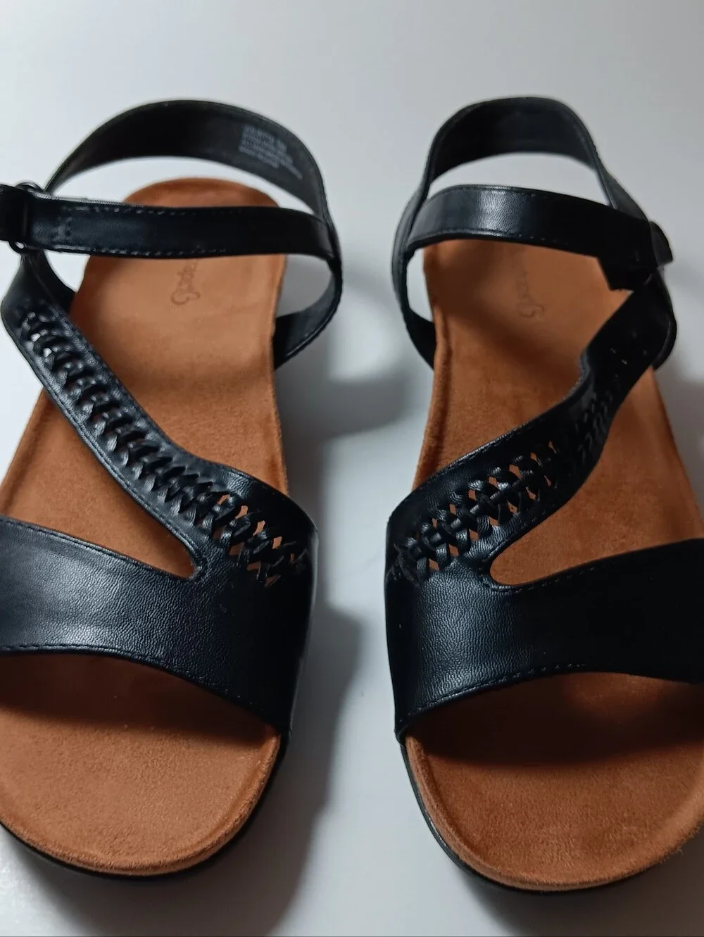BareTraps Black Comfort Wedge Sandals